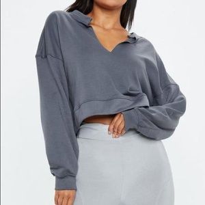 Missguided v neck sweatshirt